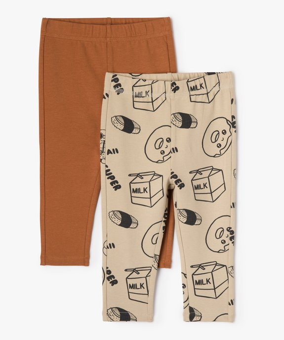 Legging en maille à taille élastiquée bébé garçon (lot de 2) vue1 - GEMO(BEBE DEBT) - GEMO