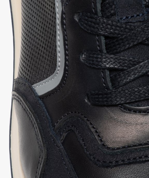 Baskets homme casual dessus cuir uni - Tanéo vue6 - TANEO - GEMO