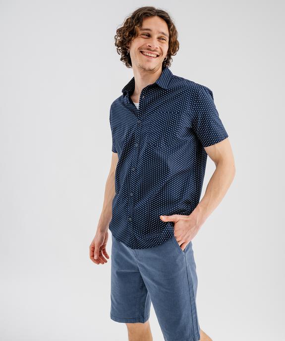 Chemise à manches courtes à motifs fleuris coupe regular homme vue4 - GEMO 4G HOMME - GEMO