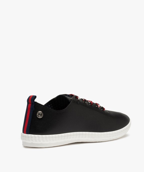 Tennis femme unies à lacets tricolores – Terre de Marins vue4 - TERRE DE MARINS - GEMO