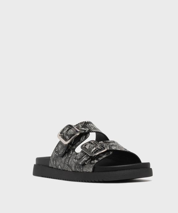 Mules plates à larges brides femme - 5 Miles vue2 - 5 MILES - GEMO