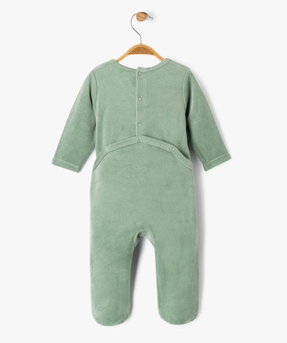 Pyjama en velours motif chien bébé vue5 - GEMO 4G BEBE - GEMO
