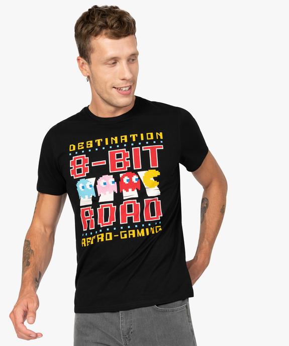 Tee-shirt homme à manches courtes avec large inscription – Pac-Man vue2 - PAC-MAN - GEMO