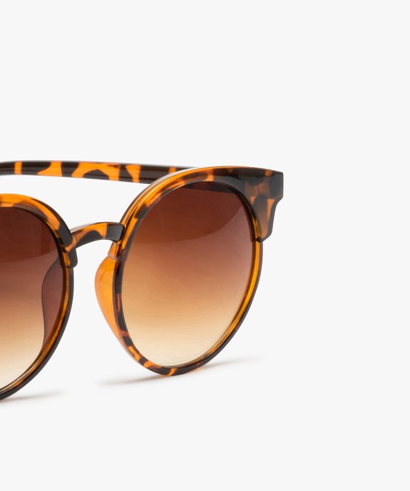 Lunettes de soleil femme forme pantos motif écaille vue2 - GEMO (ACCESS) - GEMO