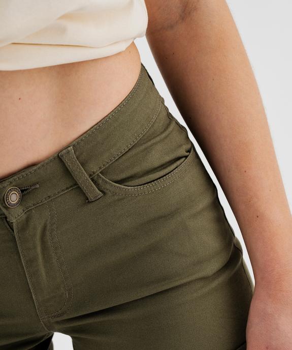 Short en coton stretch avec revers cousus femme vue5 - GEMO 4G FEMME - GEMO