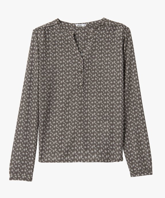 Blouse femme à motifs avec manches retroussables vue4 - GEMO(FEMME PAP) - GEMO