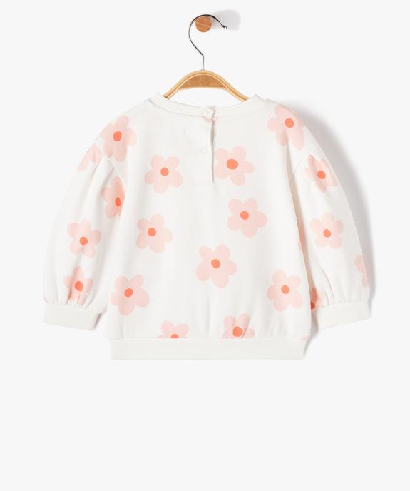 Sweat à manches bouffantes avec motifs colorés bébé fille vue3 - GEMO 4G BEBE - GEMO