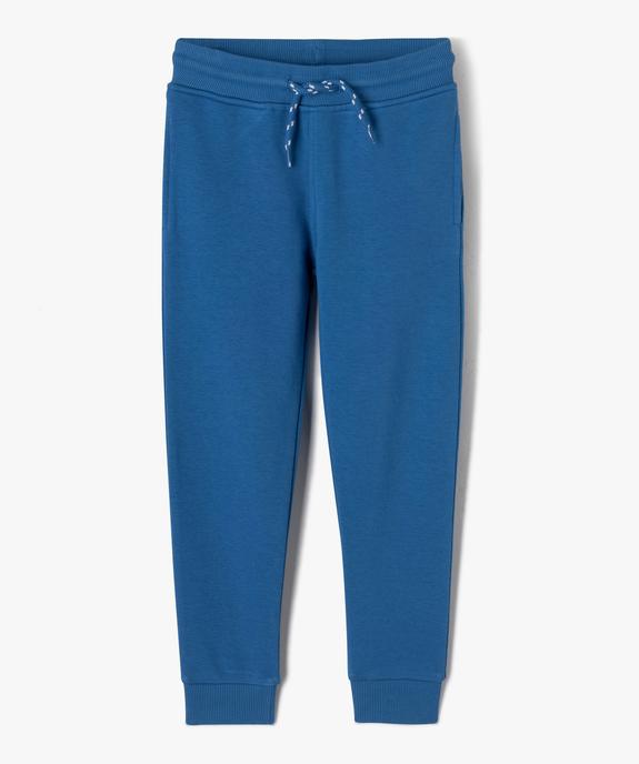 Pantalon de jogging en molleton uni garçon vue1 - GEMO (ENFANT) - GEMO