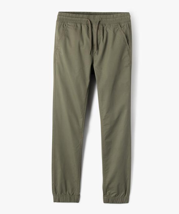 Pantalon jogger en toile de coton coupe slim  garçon vue1 - GEMO (JUNIOR) - GEMO