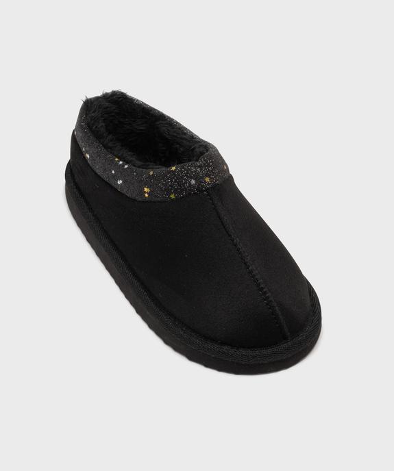 Chaussons en suédine avec doublure fourrure imitation fille vue5 - GEMO (ENFANT) - GEMO