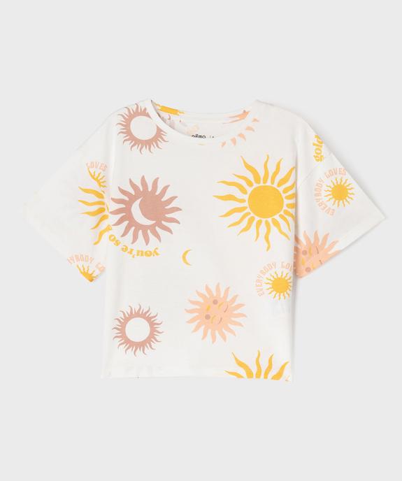 Tee-shirt oversize à larges motifs fille vue9 - GEMO 4G FILLE - GEMO
