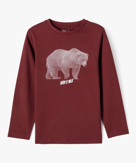 Tee-shirt à manches longues avec motif tactile garçon vue2 - GEMO 4G GARCON - GEMO