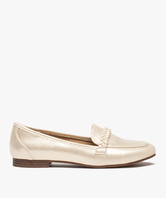 Mocassins femme unis à bride tressée vue1 - GEMO (CASUAL) - GEMO