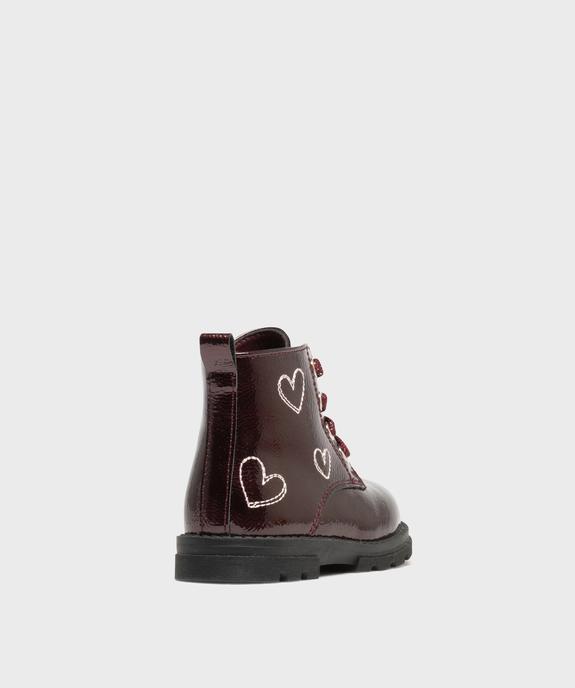 Boots vernies et zippées à lacets pailletées bébé fille vue4 - LOVELY WINGS - GEMO