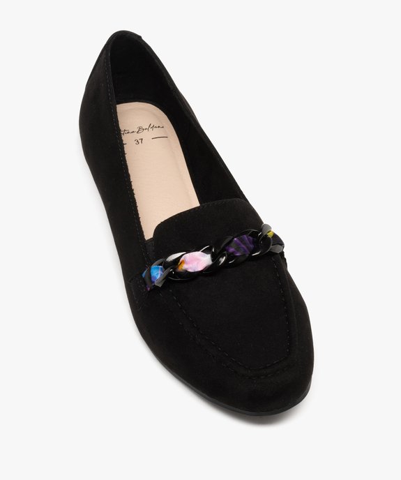Mocassins slip-on en suédine avec chaine fantaisie femme - Valentina Baldano vue6 - VALENTINA BALDANO GEMO FORGOOD - GEMO
