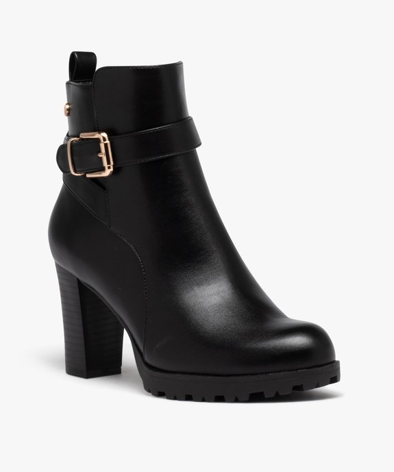 Bottines fourrées à talon haut avec bride cheville femme - Valentina Baldano vue2 - VALENTINA BALDA - GEMO