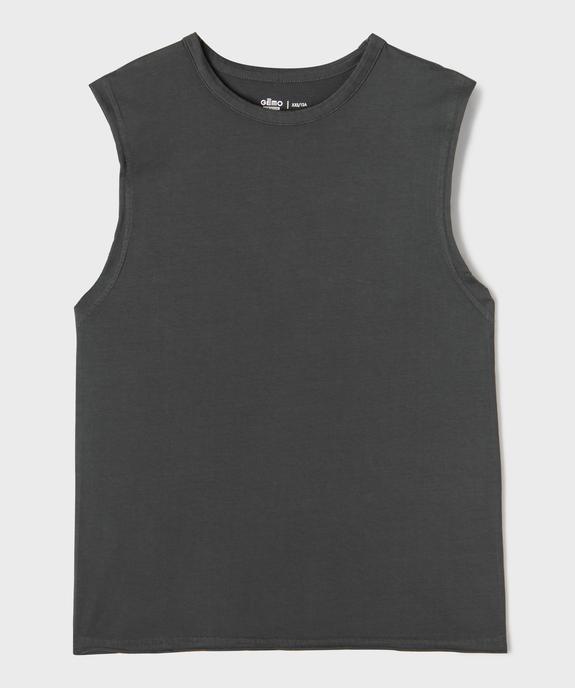 Débardeur en jersey de coton uni au coloris unique garçon vue1 - GEMO 4G GARCON - GEMO
