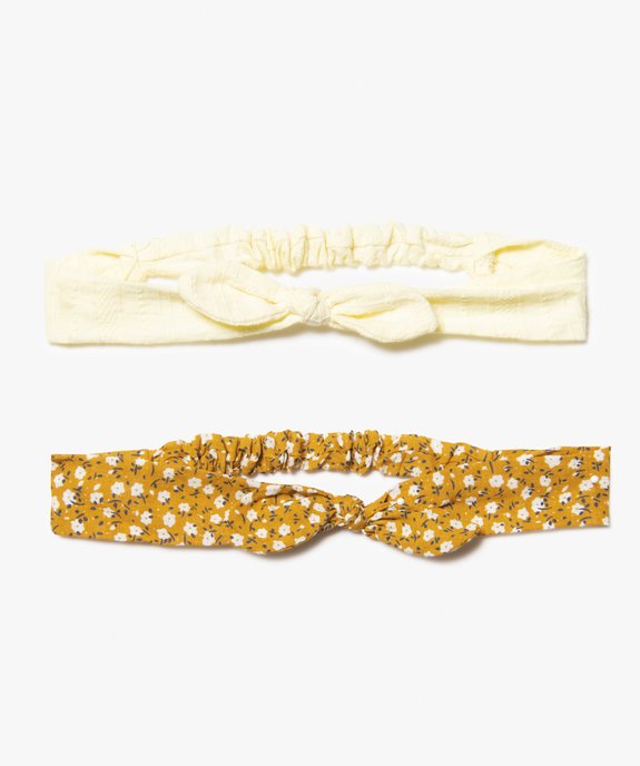Bandeaux à cheveux fille avec nœud (lot de 2) vue1 - GEMO (ACCESS) - GEMO