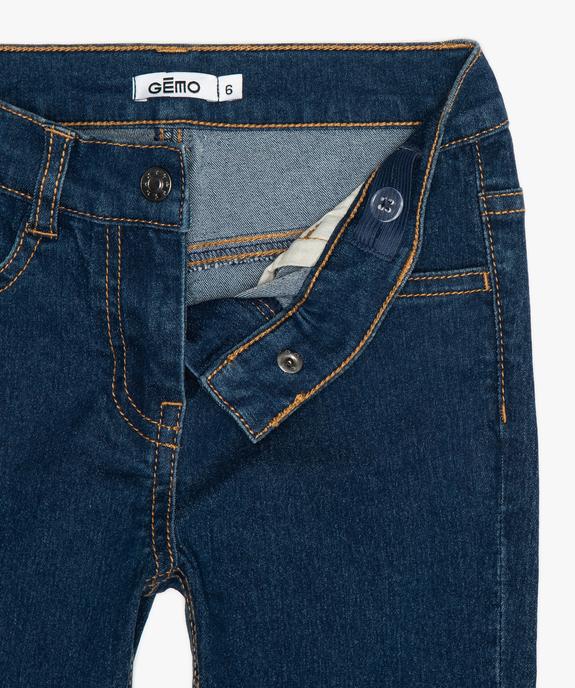 Jean fille coupe slim 4 poches en matière extensible vue2 - GEMO (ENFANT) - GEMO