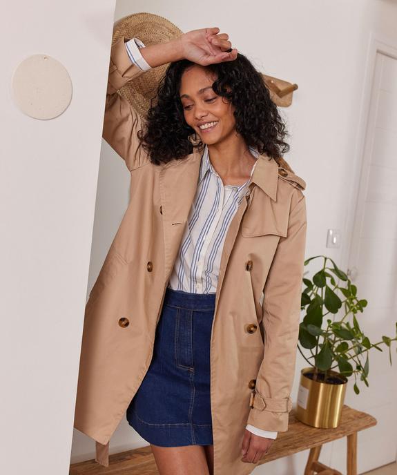 Trench mi-long femme - LuluCastagnette vue1 - LULU CASTAGNETT - GEMO