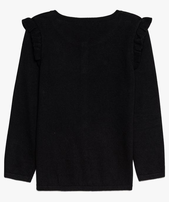 Gilet fille avec volants aux épaules et boutons pailleté vue2 - GEMO (ENFANT) - GEMO