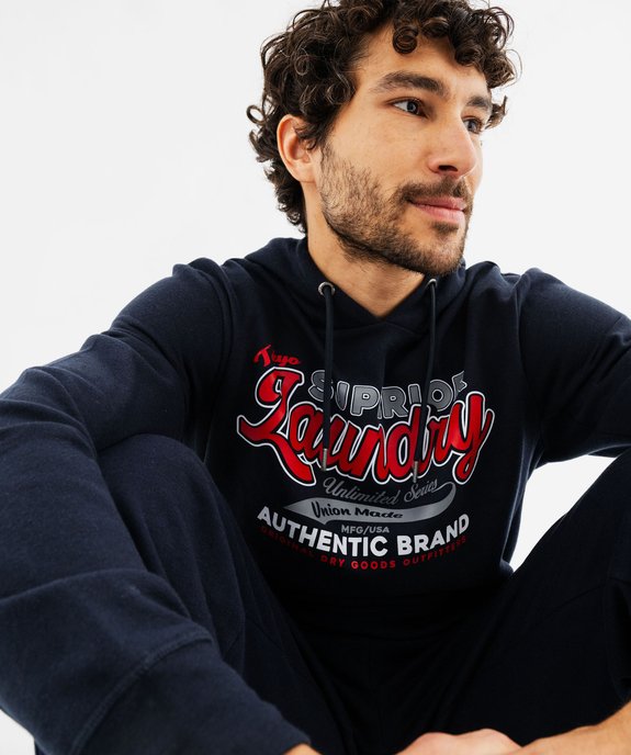 Sweat zippé à capuche avec inscriptions homme - Tokyo Laundry vue1 - TOKYO LAUNDRY - GEMO