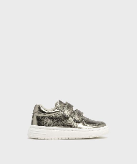 Baskets basses brillantes à scratch fille vue1 - LOVELY WINGS GEMO FOR GOOD - GEMO
