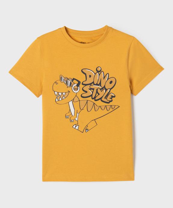 Tee-shirt manches courtes avec motif humoristique garçon vue1 - GEMO (ENFANT) - GEMO