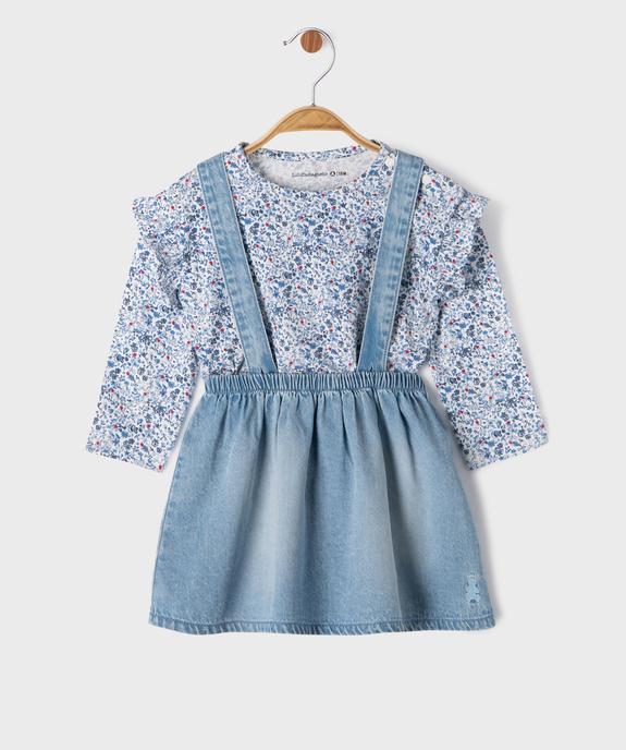 Ensemble 2 pièces bébé fille : tee-shirt et jupe à bretelles - LuluCastagnette vue1 - LULU CASTAGNETTE GEMO FOR GOOD - GEMO