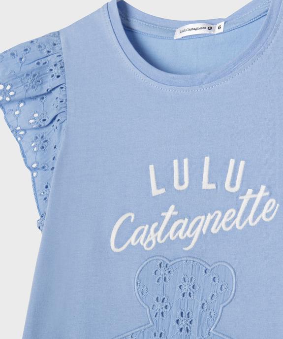 Chemise de nuit à manches volantées fille - LuluCastagnette vue2 - LULU CASTAGNETTE GEMO FOR GOOD - GEMO