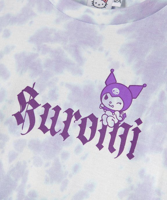 Tee-shirt manches courtes avec motifs buste et dos fille - Hello Kitty vue2 - KUROMI - GEMO