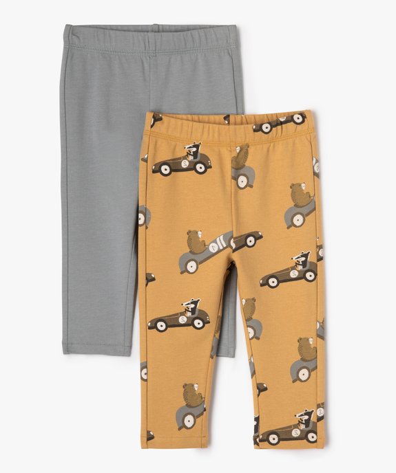 Legging en maille à taille élastiquée bébé garçon (lot de 2) vue1 - GEMO(BEBE DEBT) - GEMO