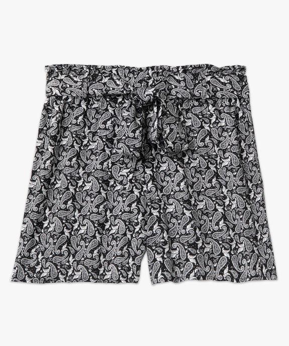 Short femme en maille fluide avec ceinture  vue4 - GEMO(FEMME PAP) - GEMO