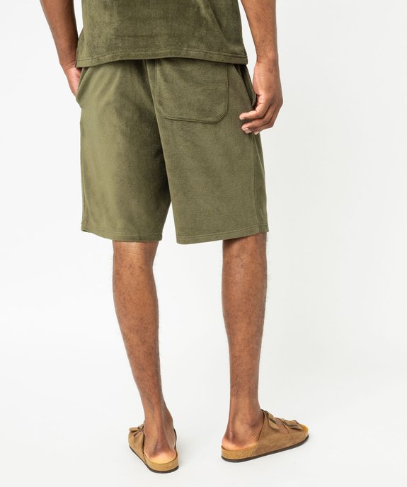 Bermuda en éponge coupe droite homme vue3 - GEMO (HOMME) - GEMO
