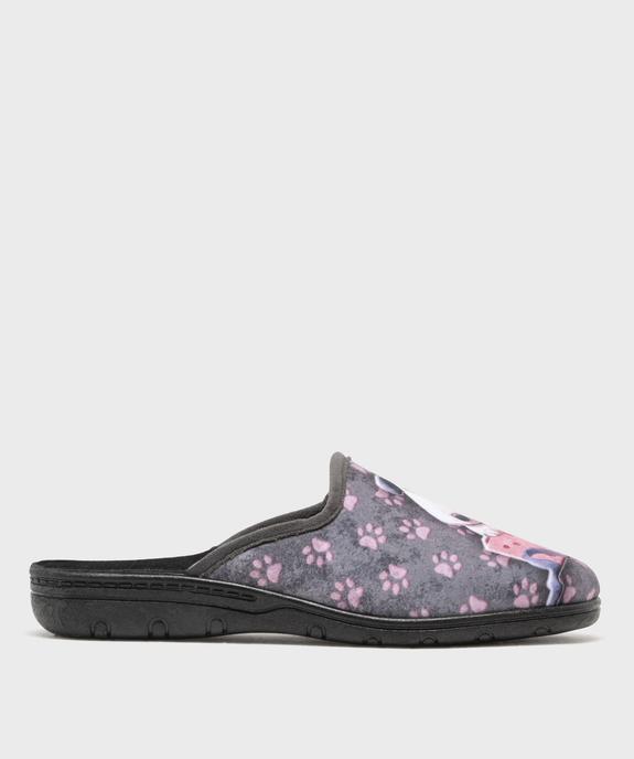 Chaussons mules avec motif chien femme vue1 - G'FLEX GEMO FOR GOOD - GEMO