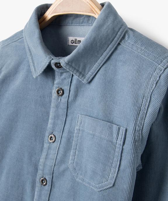Chemise en velours côtelé bébé garçon vue2 - GEMO(BEBE DEBT) - GEMO