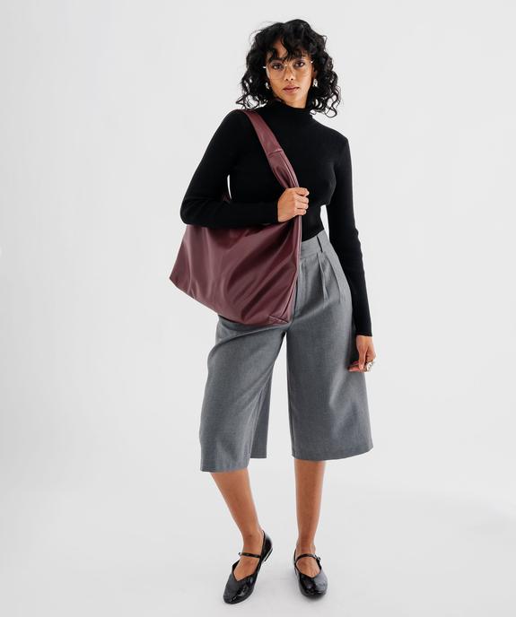 Pull à col montant en maille côtelée femme vue4 - GEMO(FEMME PAP) - GEMO