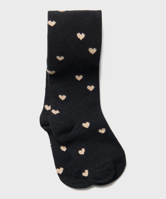 Collant chaud à motifs coeurs fille vue1 - GEMO (ENFANT) - GEMO