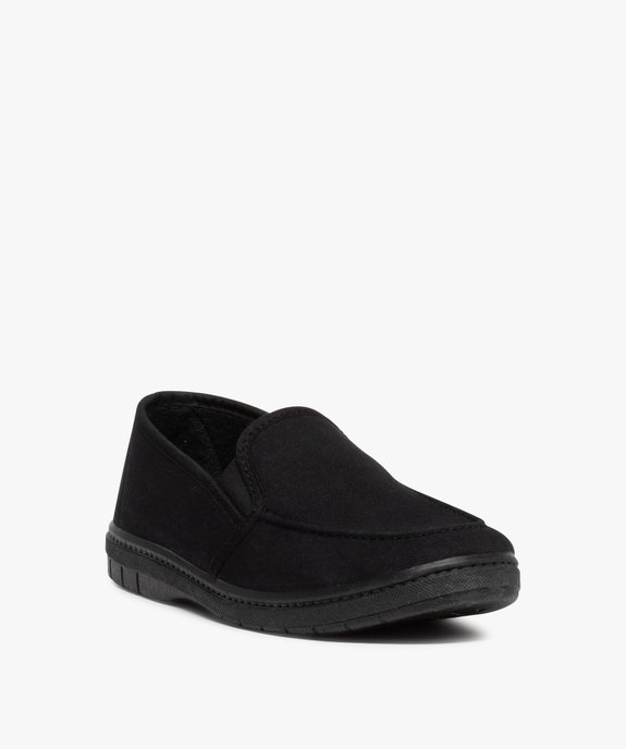 Chaussons homme unis en toile vue2 - GEMO(HOMWR HOM) - GEMO