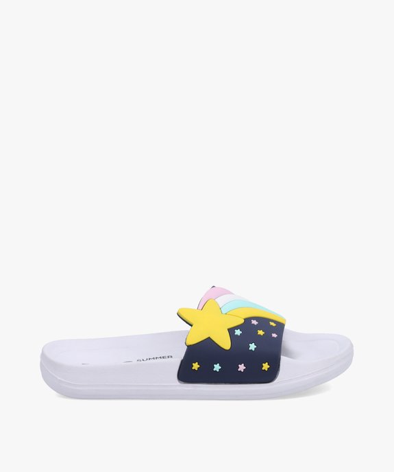 Mules de piscine fille décor étoile filante pastel vue1 - GEMO (ENFANT) - GEMO