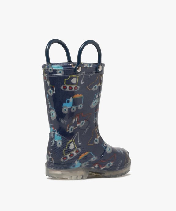 Bottes de pluie bébé garçon à semelle lumineuse avec anses vue5 - BUGGY - GEMO