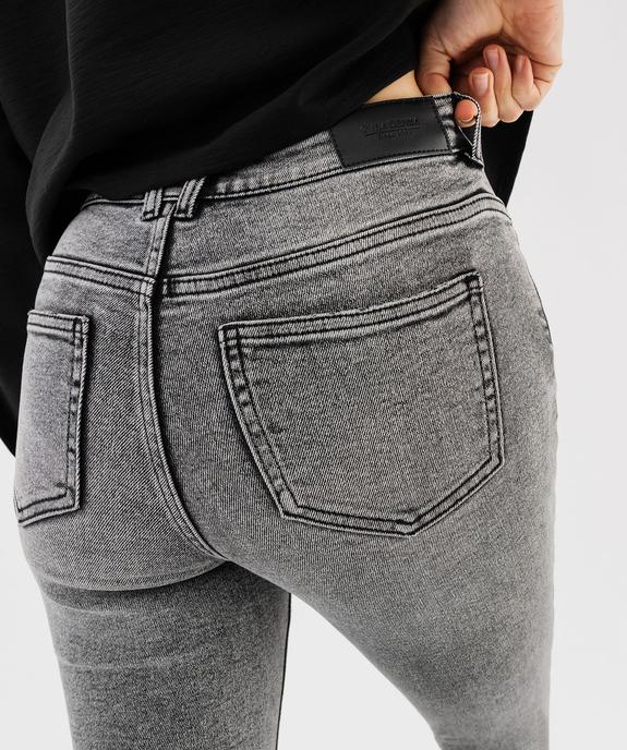Jean slim taille normale en denim extensible délavé femme vue4 - GEMO 4G FEMME - GEMO