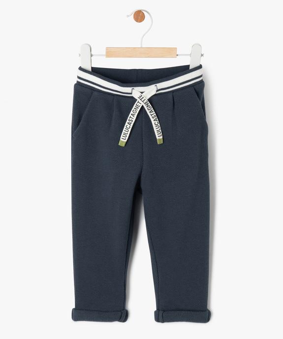 Pantalon en maille piquée bébé garçon - LuluCastagnette vue1 - LULUCASTAGNETTE - GEMO