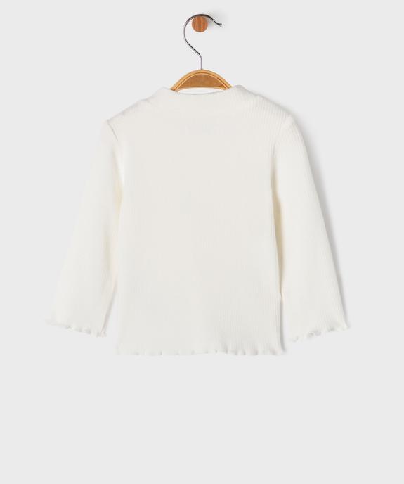 Tee-shirt manches longues chaud en maille côtelée bébé fille - GEMO(BEBE DEBT) Tee-shirt manches longues chaud en maille côtelée bébé fille vue3 - GEMO(BEBE DEBT) - GEMO