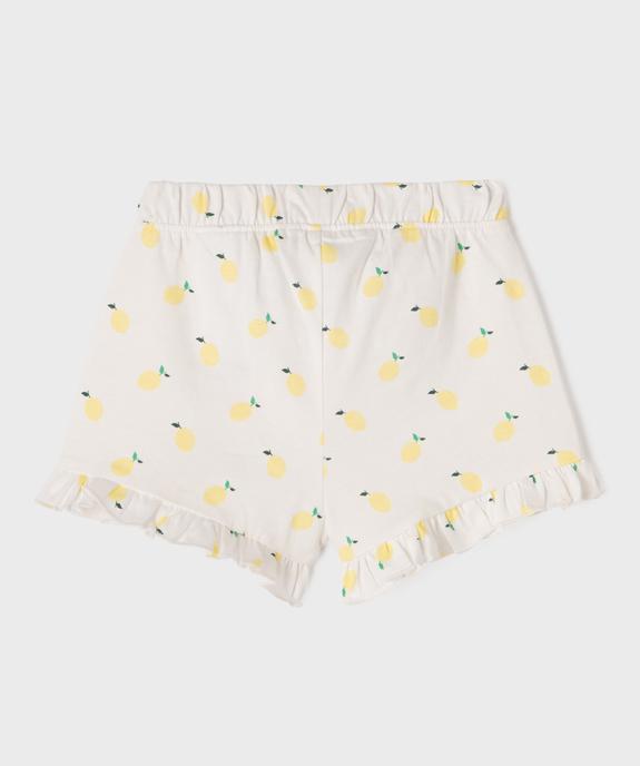 Short en coton avec volants bébé fille (lot de 2) vue3 - GEMO(BEBE DEBT) - GEMO