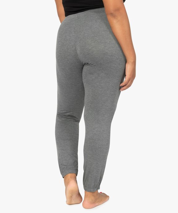 Pantalon de pyjama femme grande taille resserré dans le bas  vue3 - GEMO 4G FEMME - GEMO