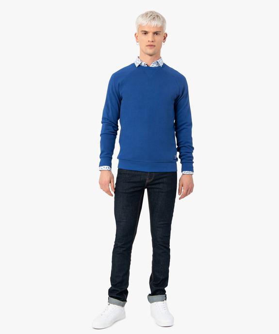 Sweat homme en maille piquée vue5 - GEMO (HOMME) - GEMO
