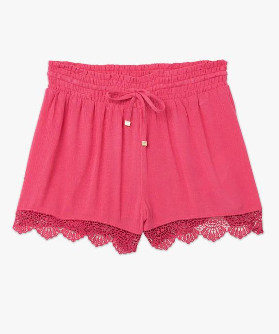 Short de plage avec finitions brodées femme vue4 - GEMO 4G FEMME - GEMO