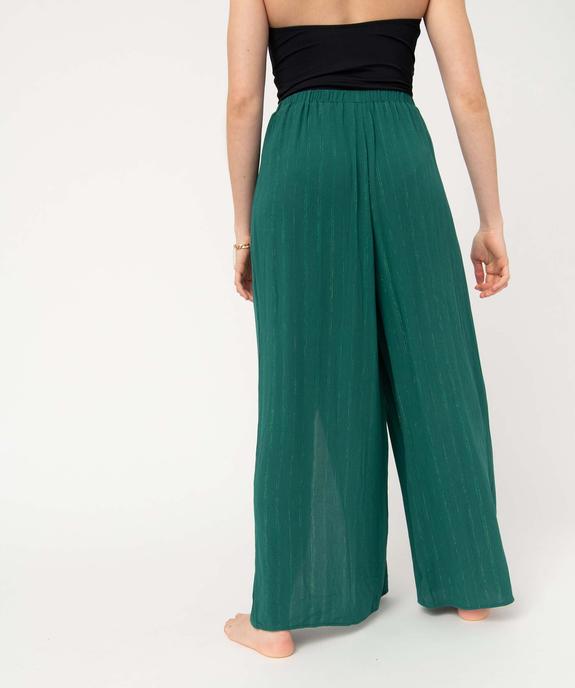 Pantalon de plage femme ouvert sur l’avant vue3 - GEMO 4G FEMME - GEMO