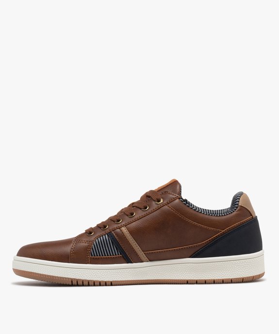 Baskets basses à lacets au look urbain homme vue4 - URBAN STEPS - GEMO